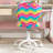  Swivel Kids Desk Chair, Heart Shaped Fluffy Kids Office Chair Vanity Chairs Comfy Swivel Computer Rolling Chair for Study Bedroom Reading & Vanity,Rainbow-963501449-963501451