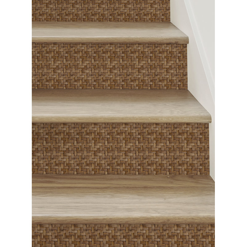 Autocollants muraux Auzenne Wicker, Brun, L 7 po x l 48 po