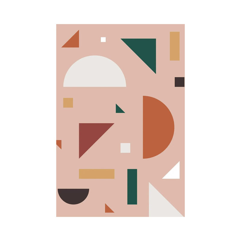 Abstract Geometric XXX - Print on Canvas, Wrapped Canvas, 101.6 cm H x 66.04 cm W x 1.91 cm D