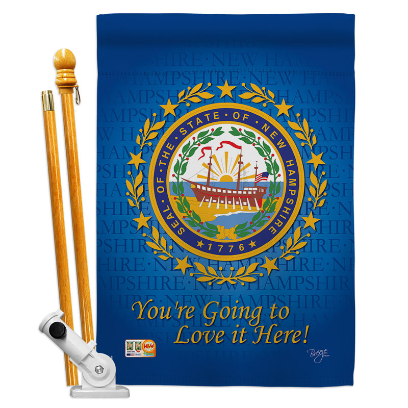 Double Sided 40'' H x 28'' W Polyester Flag Set