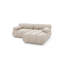 Selia Cloud Velvet Modular Corner Sofa with Ottoman – Oversized Cream Lounge Sectional