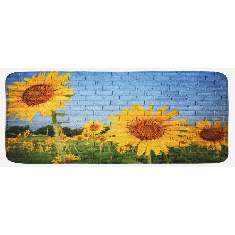 Tapis de cuisine mural brique