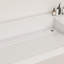 Lavabo de salle de bain vasque rectangulaire en pierre blanche avec trop-plein Akeya