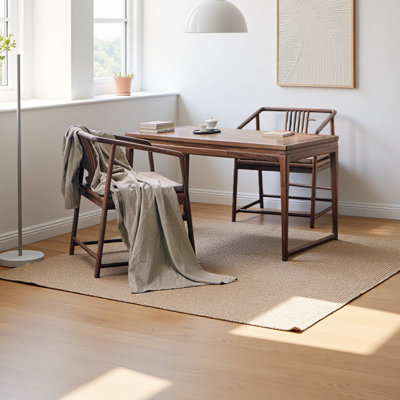 An elmwood desk with hidden drawers
