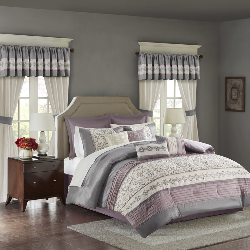 Madison Park Essentials Embroidered 24 Piece Room in a Bag Comforter Set