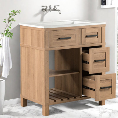 Meuble-lavabo moderne (avec meuble-lavabo et lavabo) avec rangement