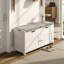 Banc de rangement pour chaussures avec rangement surélevé, banc d'entrée avec 2 sièges rembourrés, 3 compartiments et tablette réglable, armoire à chaussures pour entrée, chambre à coucher, salon