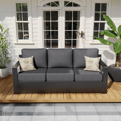 Three-person Patio Sofa with Cushions by Ebern Designs