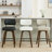 26" Swivel Upholstered Counter Stool with Walnut-Finish Bentwood Frame-114223066-114223068