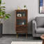 Armoire d'appoint légère en verre à portes rabattables
