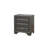 Transitional 3-Drawer Gray Solid Wood Nightstand With Nickel Round Knobs And Under-Cabinet Nightlight