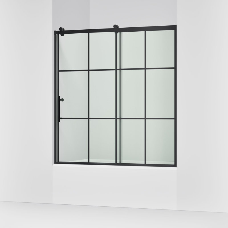 Rely 77 In. H Sliding Shower Door With 3/8 In.-Thick Glass1