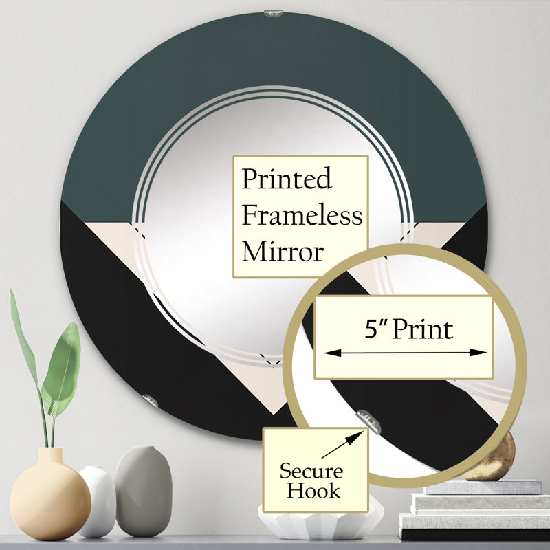 Belkin - Miroir mural moderne rond, 24 po x 24 po