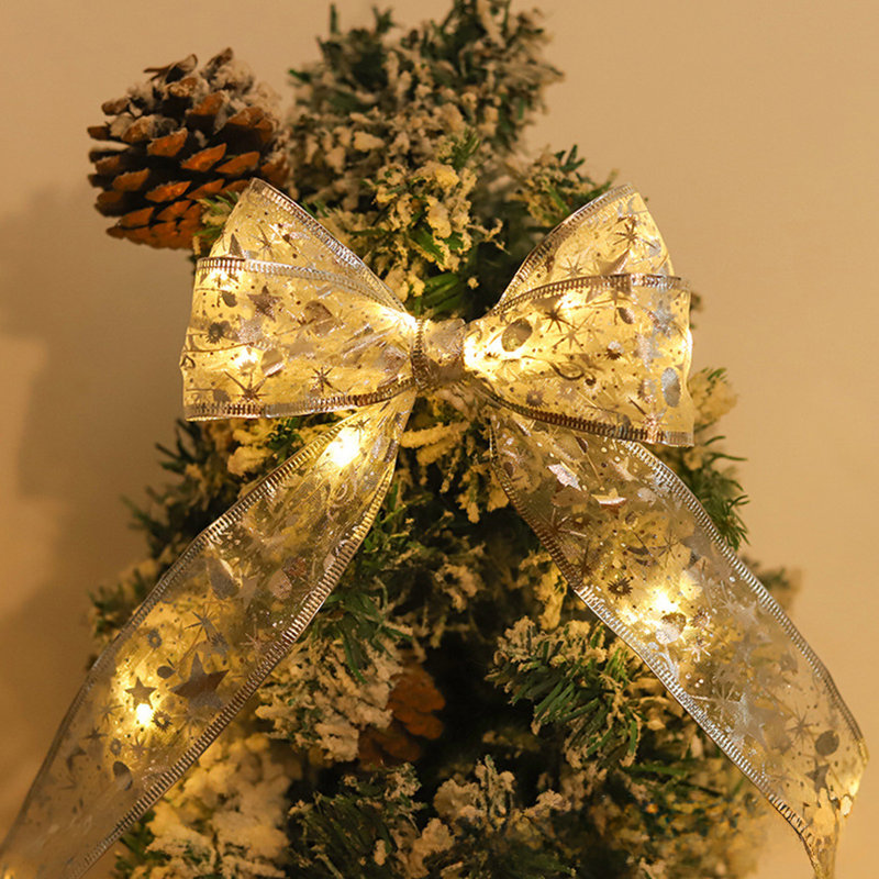 Ruban de Noël guirlande lumineuse à DEL Guirlande de Noël, Silver