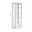 Vitrines en bois massif brun noisette