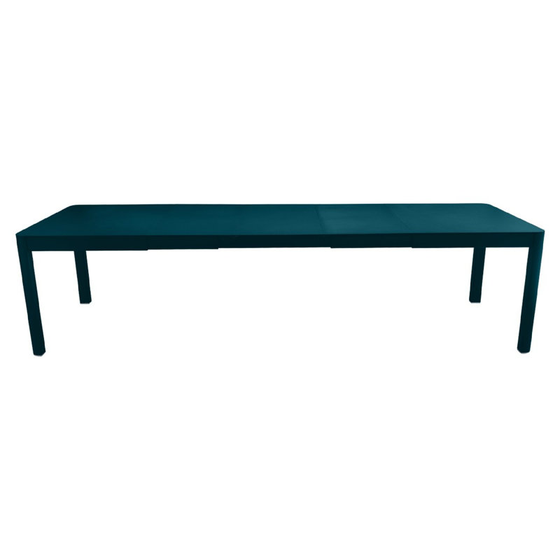 Ribambelle Outdoor Dining Table, Acapulco Blue, 29" H x 118" W x 39.5" D