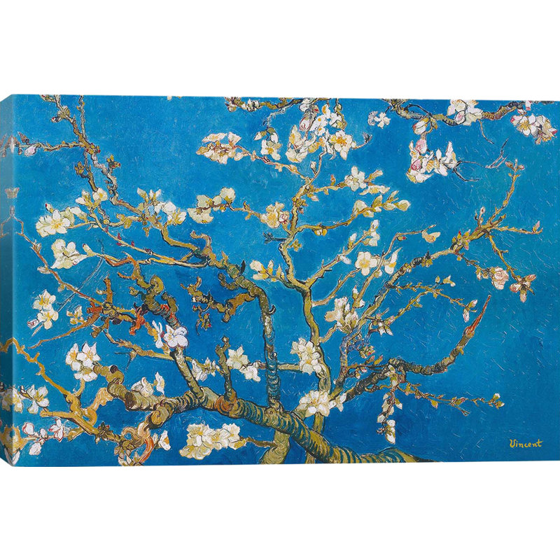 Almond Blossom by Van Gogh Canvas Print, H 12 po x l 18 po x P 0,75 po