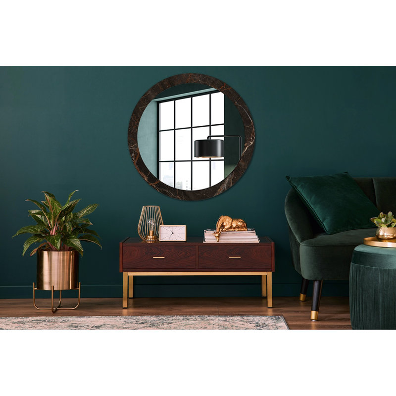 Huldar Glass Flat Wall Mirror, 90cm H x 90cm W