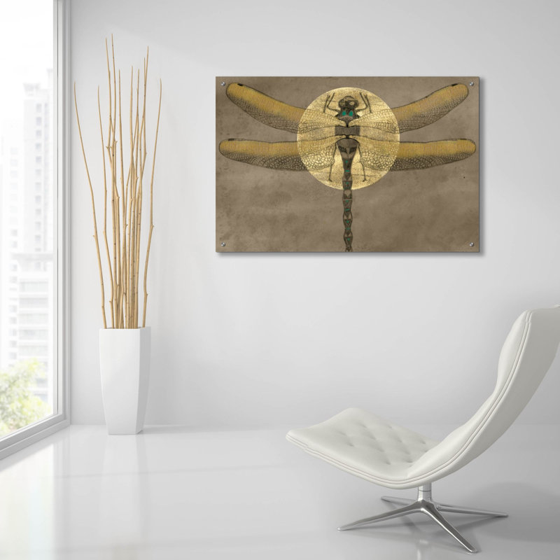 Art mural en verre épique «Full Moon Serenade 1» par Alicia Ludwig, H 24 po x l 36 po