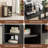 Rattan Buffet Cabinet With Adjustable Shelf, Sideboard With Drawers For Living Room, Kitchen, Entryway-1176319521