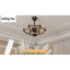 Ventilateurs de plafond de style campagnard moderne 23/32 po avec lumières et télécommande-656195664