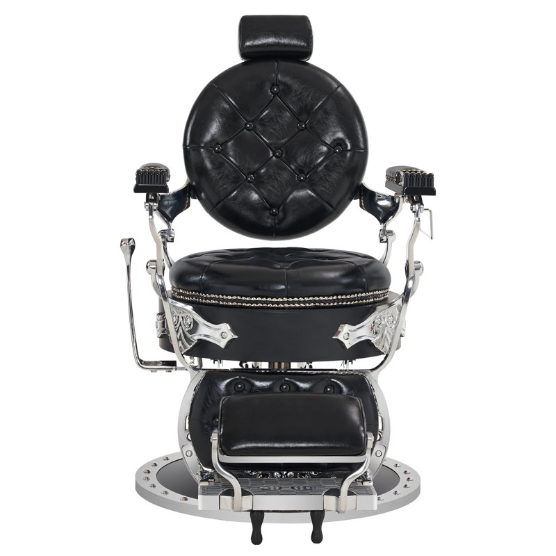 Keyra Heavy Duty Hydraulic Pump Reclining Barber Salon Chair, Silver