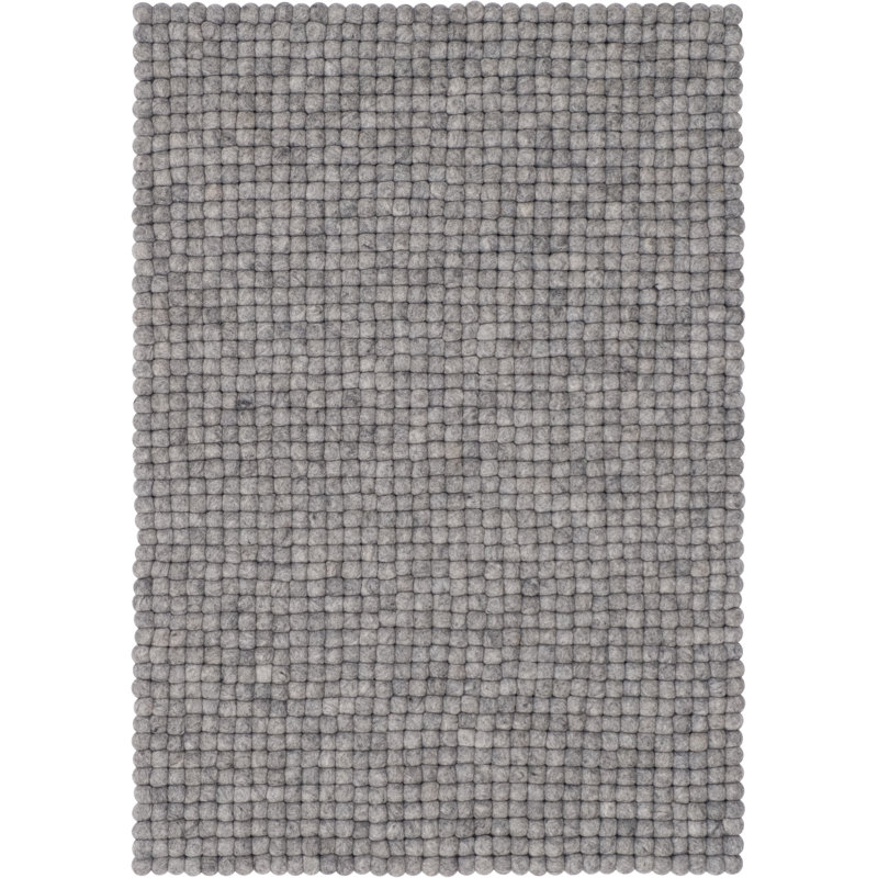 Solid Colour Wool Hand Woven Area Rug, Rectangular 70 x 100cm