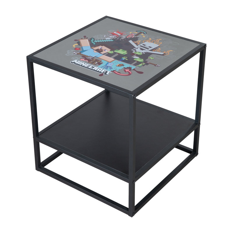 Table d'appoint / table de chevet avec tablette de rangement Minecraft