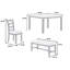 Solid Wood Top Dining Set