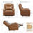 Genuine Leather Zero Wall Power Recliner with Adjustable Headrest-855428966