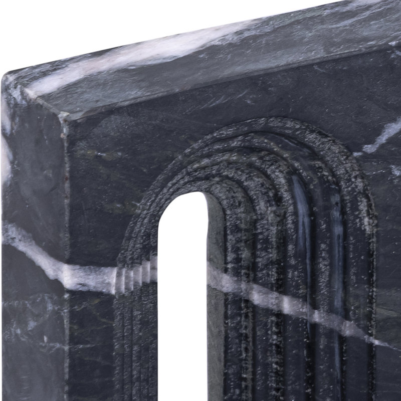 Curva Marble Decorative Object, Black