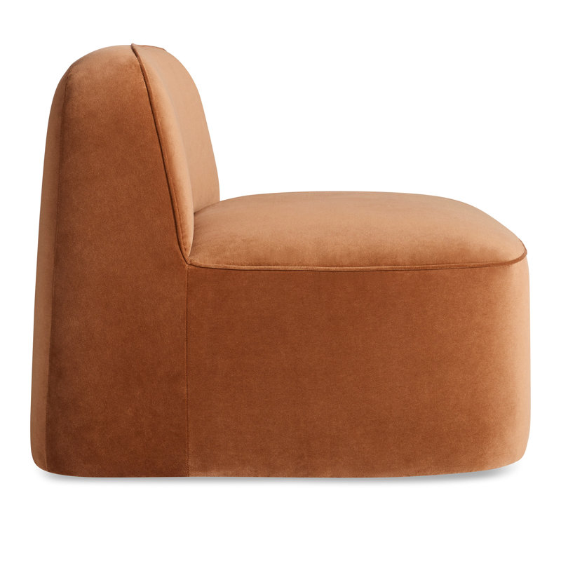 Looksee Swivel Side Chair, Copper Velvet