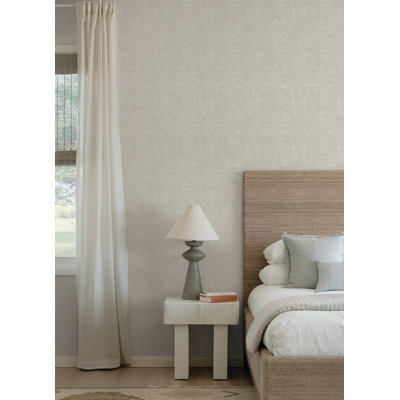 Crescendo Light Grey Block Geometric Wallpaper