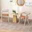 Ensemble de 2 chaises d'appoint modernes avec coussins de siège et dossiers en sherpa Leathaire-290061953-290061977