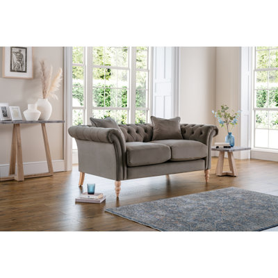 Earl 2 Seater Sofa - Luxury Velvet Upholstered Chesterfield Style Sofa