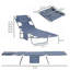Chaise longue de plage pliante avec trou pour le visage et fentes pour accoudoirs, chaise de bronzage réglable à 5 niveaux