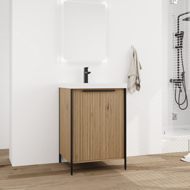 Meuble-lavabo simple 24 po avec plateau en résine
