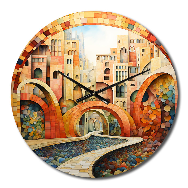 Horloge murale Orange Bridge, Moyenne