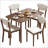 Compact Kitchen Table and Chairs,Modern Style 5-piece Dining Table Set