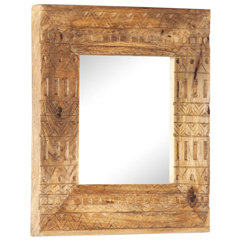 Charest Wood Flat Wall Mirror