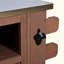Îlot de cuisine d'extérieur en bois massif d'extérieur, table de gril supérieure en acier inoxydable avec support à épices latéral, chariot de cuisine avec tiroirs, armoire de rangement pour la cour arrière, barbecue, fête-1285412235