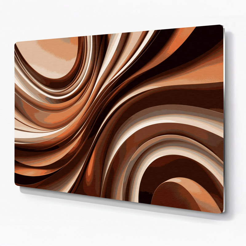 Gradient Abstract 54, art mural en métal brun, H 20 po x l 30 po