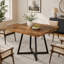 31.5" Square Dining Table, Industrial Kitchen Table with Metal Legs for 4