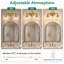 2 lumières de salle de bain dorées appliques murales de miroir de miroir abat-jour en verre nervuré 5 mm d'épaisseur rétro lumineux et chaleureux pour le miroir de la cuisine, du salon, du couloir, de l'armoire et du porche-373039392
