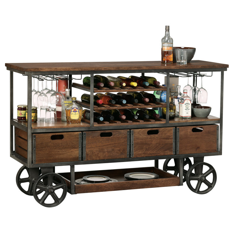 Budge Solid Wood Bar Cabinet
