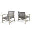 Chaise club en bois et osier Hampton (ensemble de 2)-130143851