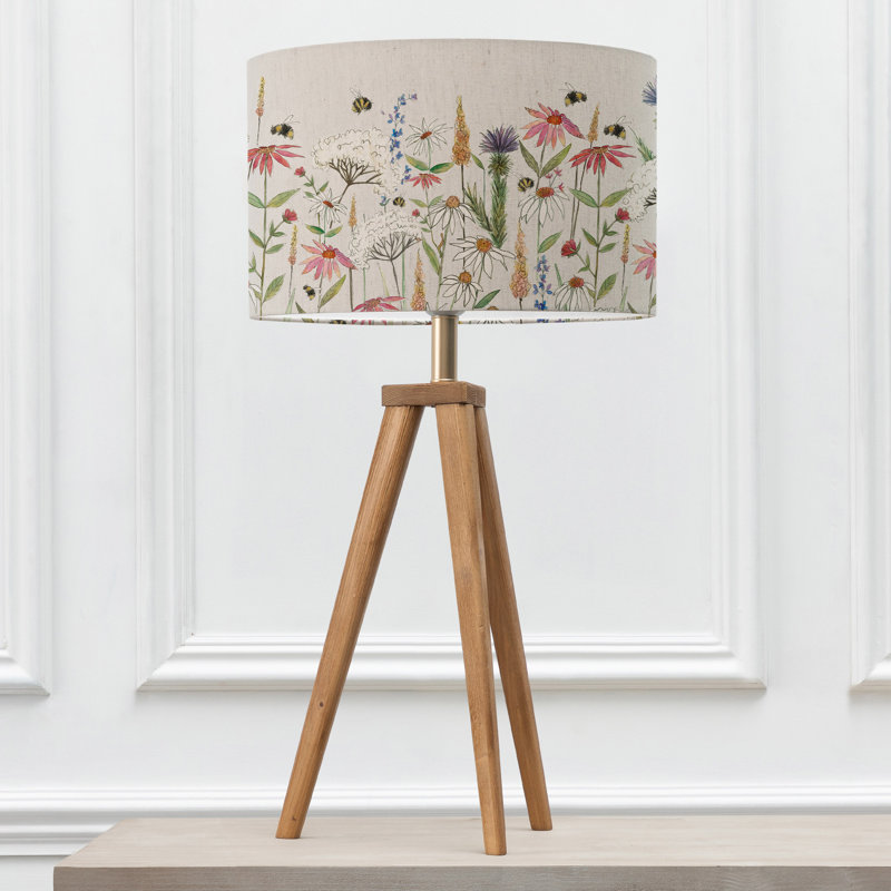 Aratus Nut Table Lamp & Hermione Eva Shade, Brown