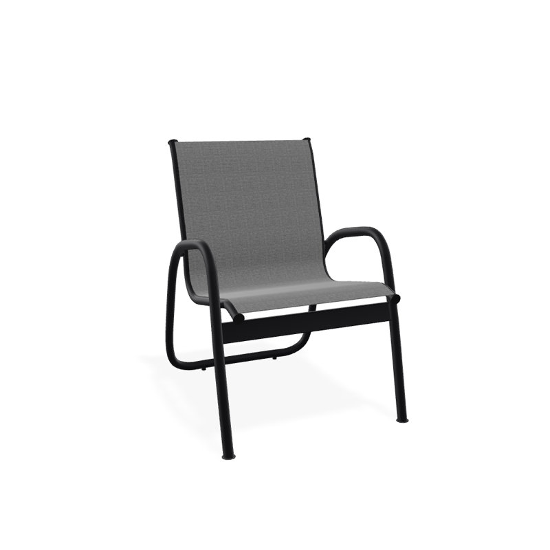 Fauteuil de patio Gardenella, Titane Sunbrella®, Noir texturé