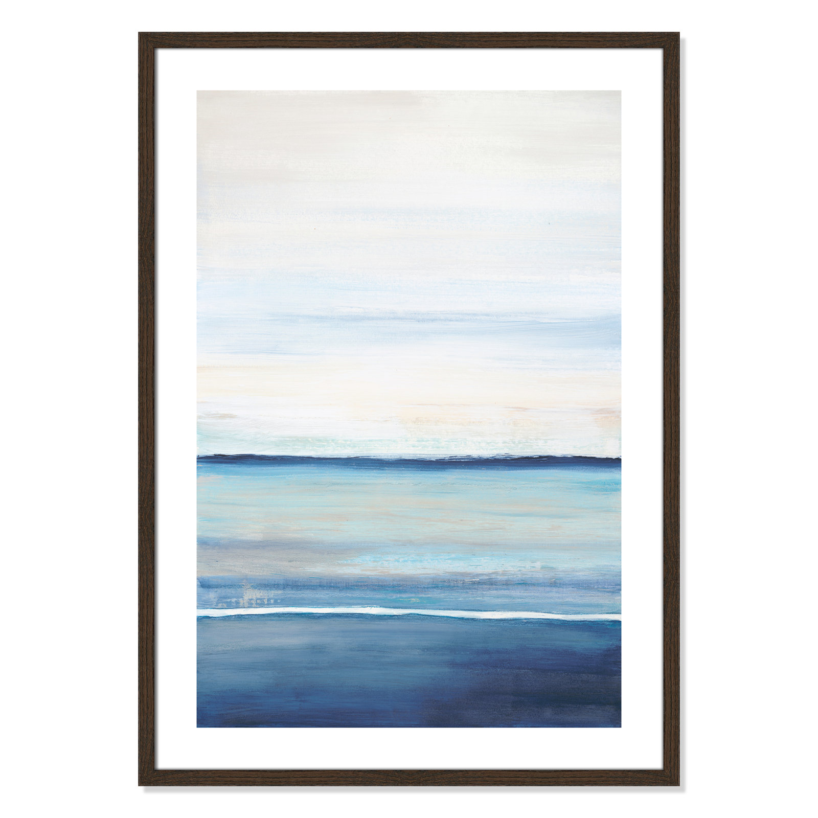 Emmit "Distant Whispers" Print by Filippo Ioco, 35.5" H x 25.5" W x 0.75" D, Walnut Wood Framed Paper