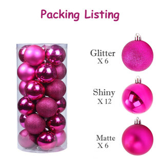 Crimson Tiny Christmas Ornaments In Assorted Styles Set of 50 Pcs